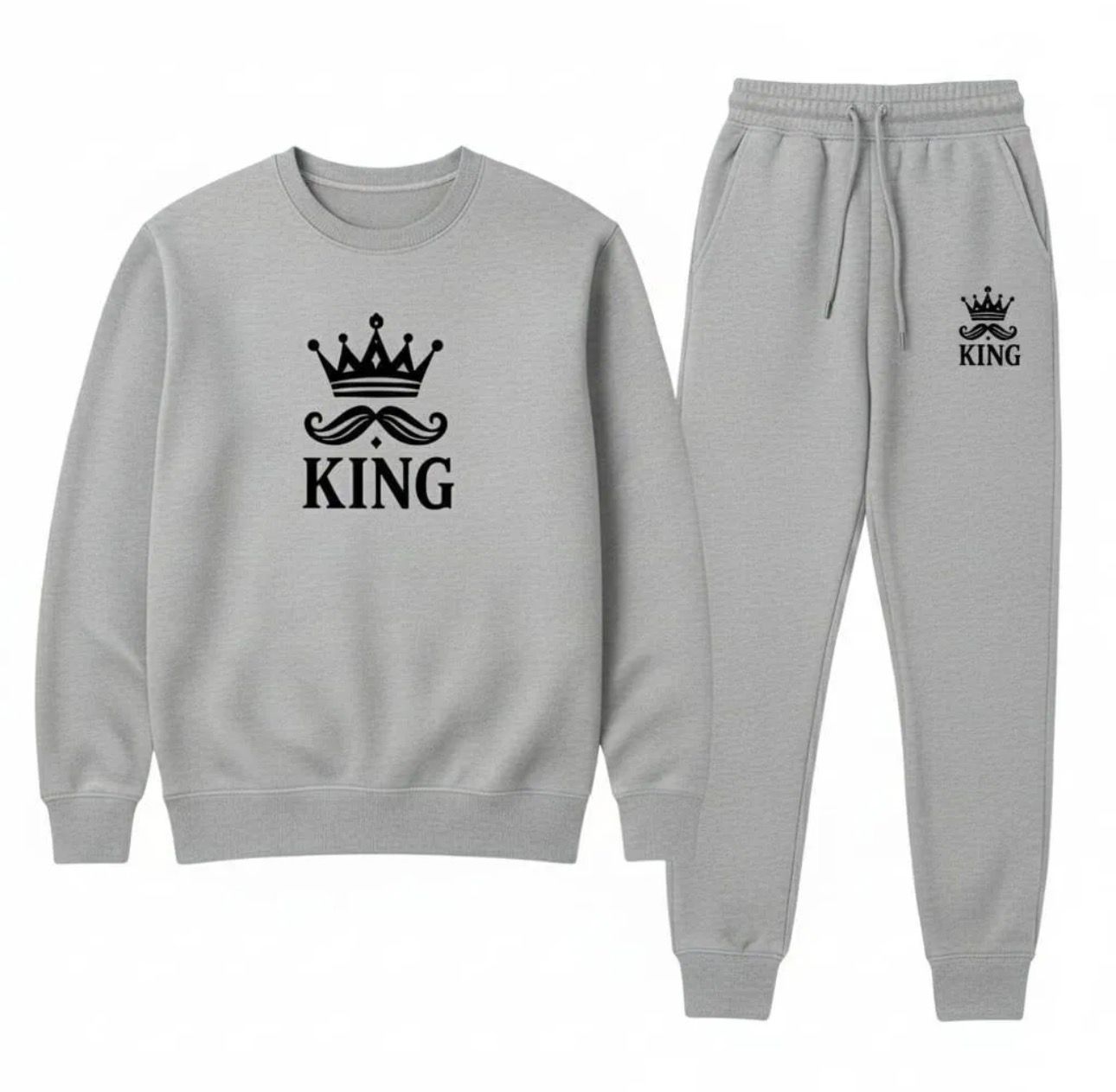 King Crown Fleece Sweatshirt Tracksuit – Men’s