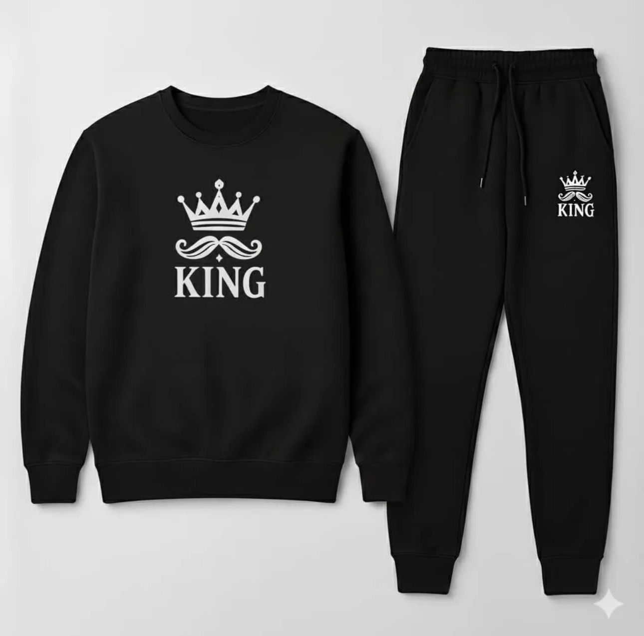 King Crown Fleece Sweatshirt Tracksuit – Men’s