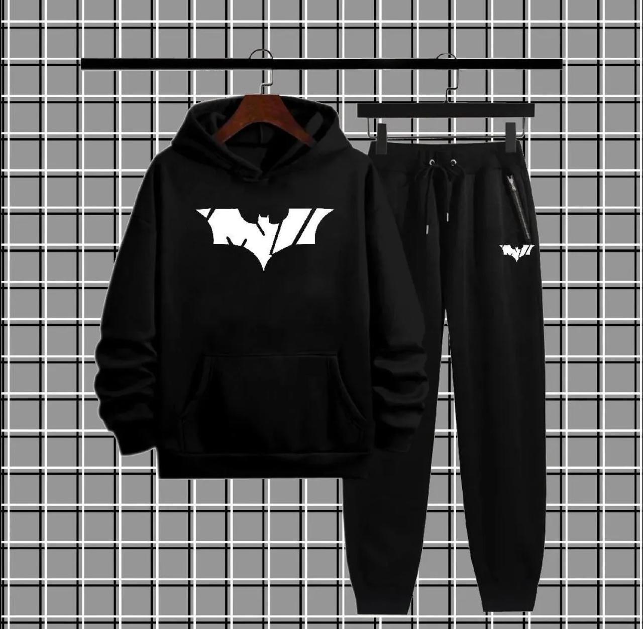 Men’s Batman Printed Fleece Track Suit – Premium Winter Edition