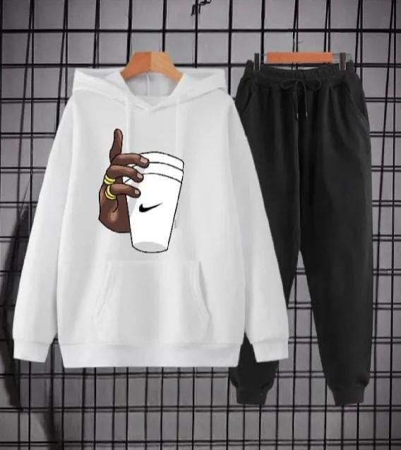 Coffee Cup Graphic Fleece Hoodie Tracksuit – Men’s